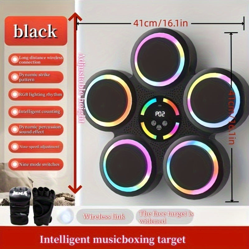 Smart Music Boxing Machine Wall-Mount with Gloves-3