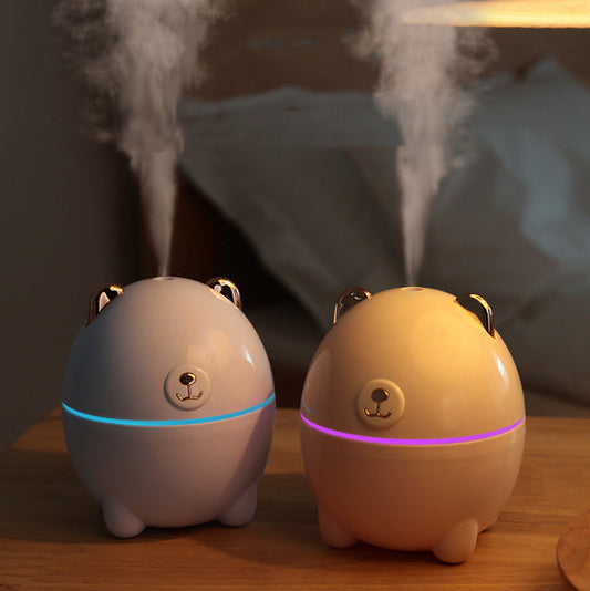 Mini bear humidifier spray aroma lamp