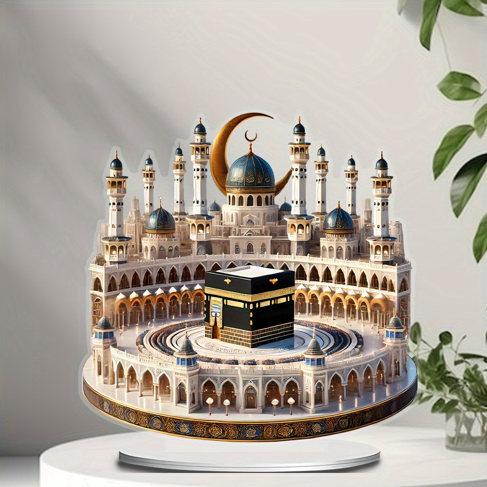 Bohemian Crystal Mecca Mosque Tabletop Decoration-4