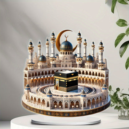 Bohemian Crystal Mecca Mosque Tabletop Decoration-4