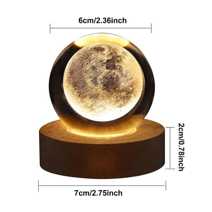 3D LED Night Light Galaxy Crystal Ball-2