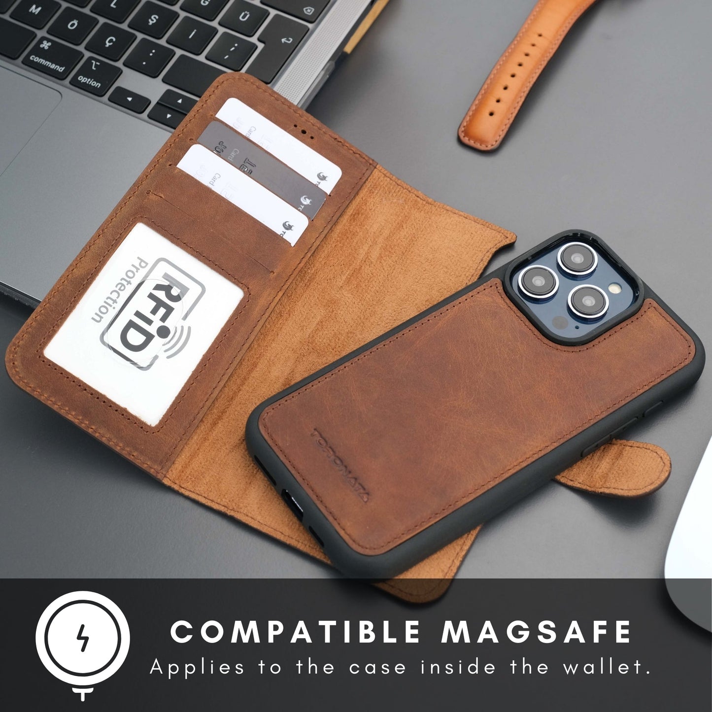 Casper Leather iPhone 14 Pro Max Wallet Case | MagSafe-4