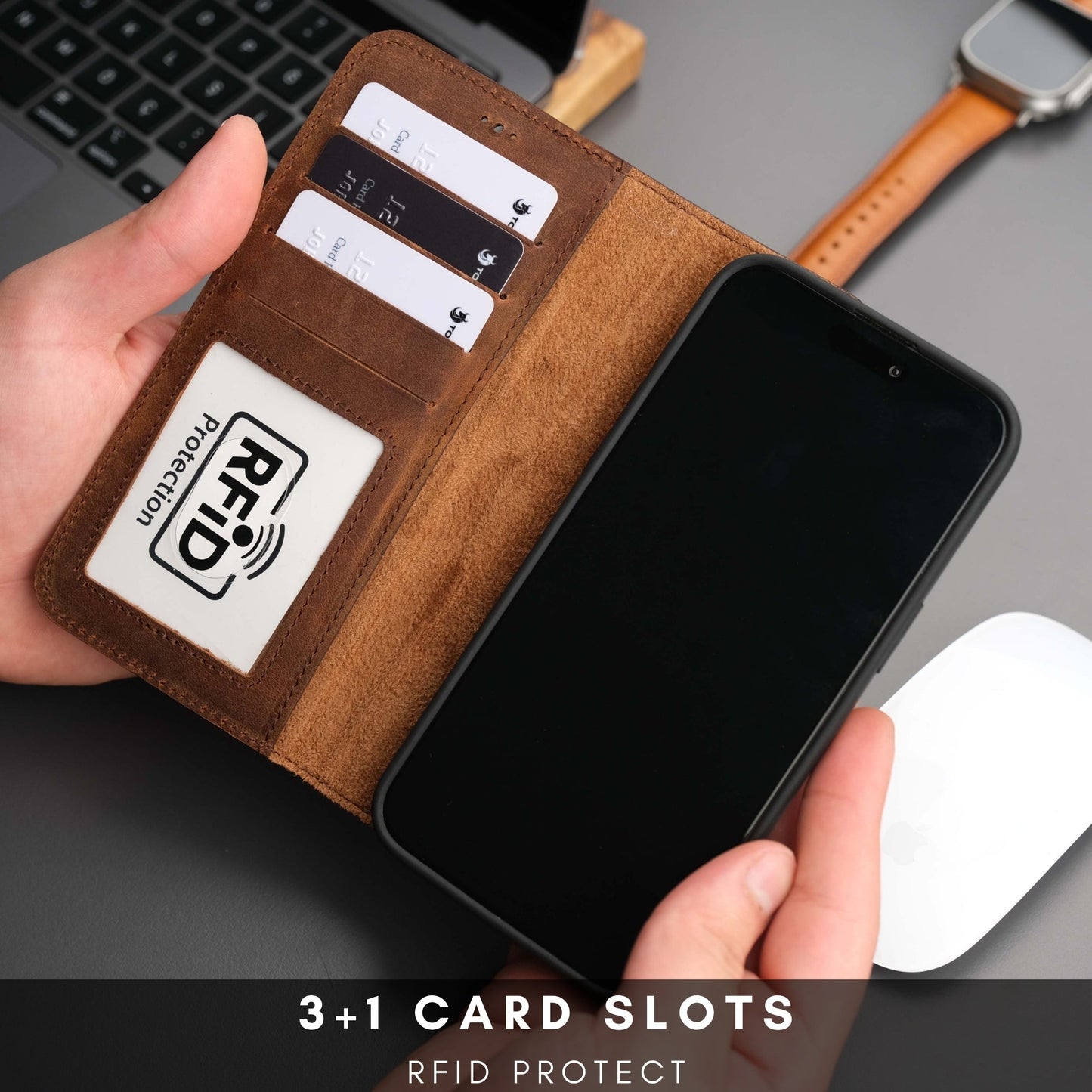 Casper Leather iPhone 14 Pro Max Wallet Case | MagSafe-3